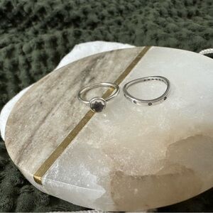 Sterling silver Pandora rings size 5